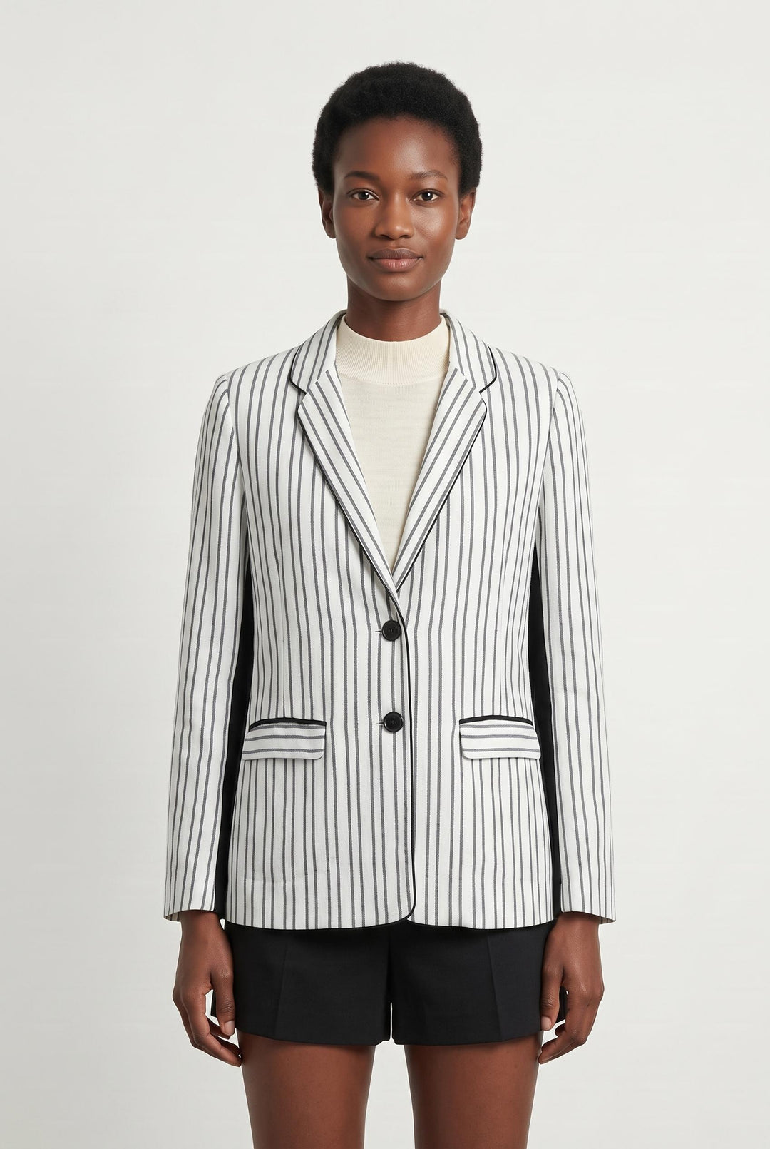 Veste Blazer Blanche et Noire - Taille M/38 de la marque Maje | PARAD39508 - Vendu par Paradigme - Image 1
