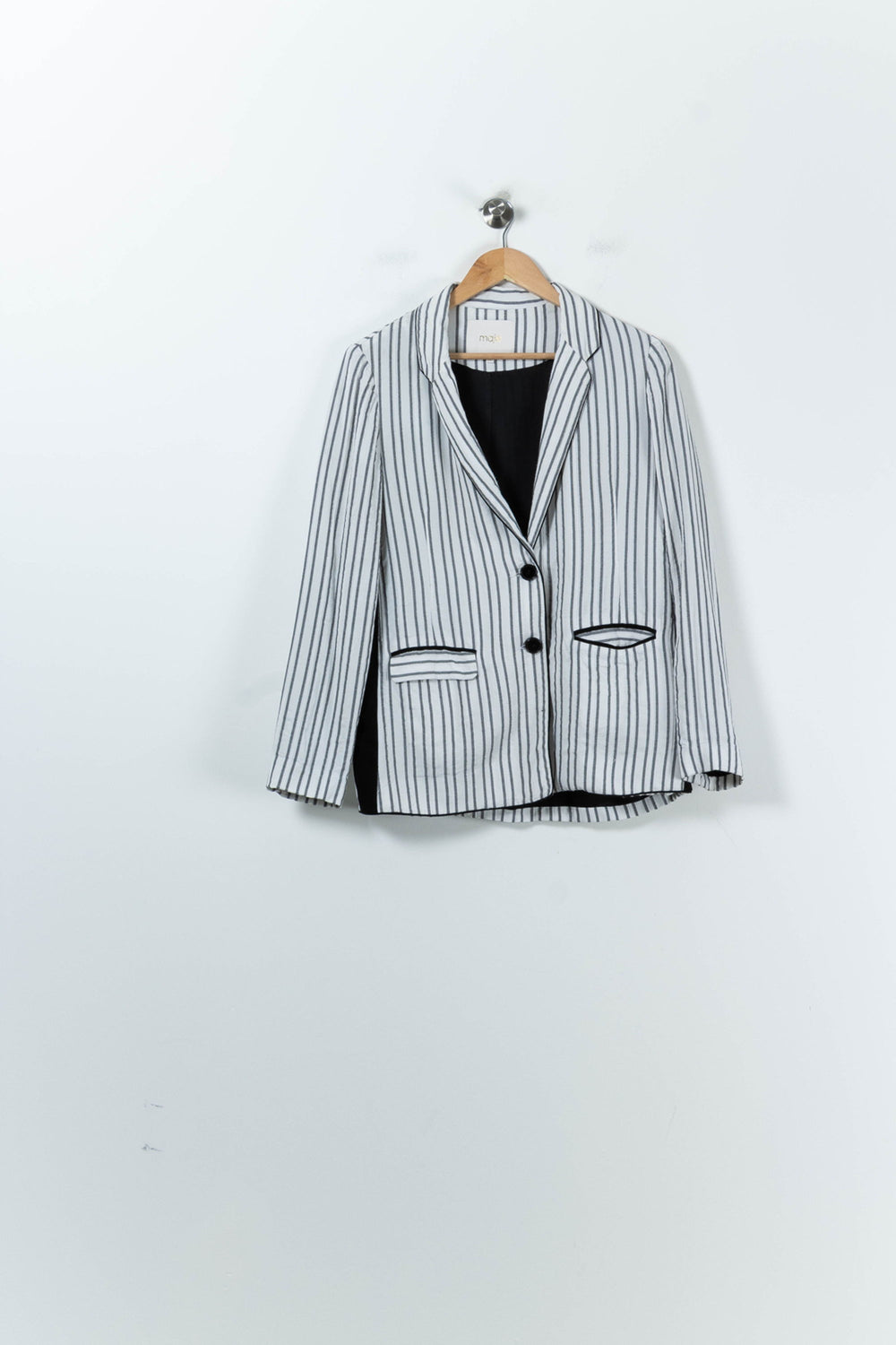 Veste Blazer Blanche et Noire - Taille M/38 de la marque Maje | PARAD39508 - Vendu par Paradigme - Image 2