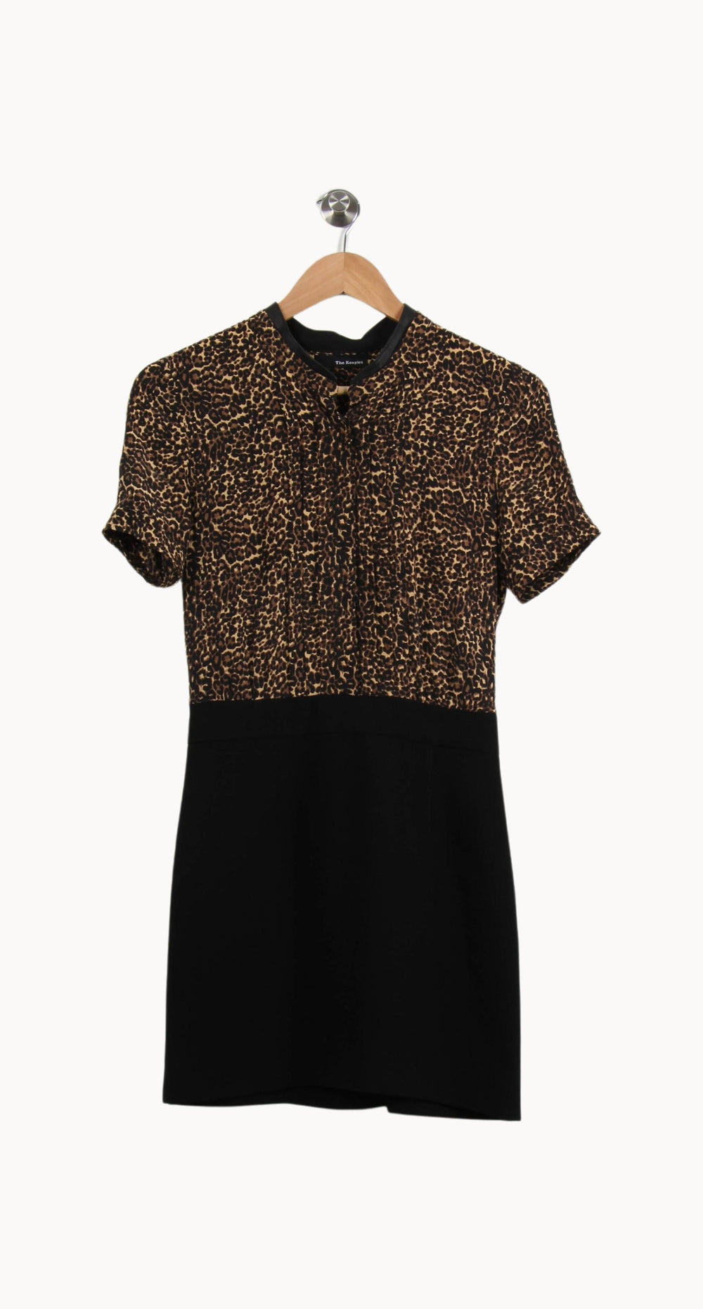 Robe Courte Noire et Léopard - Taille S/36 de la marque The Kooples | PARAD39510 - Vendu par Paradigme - Image 2
