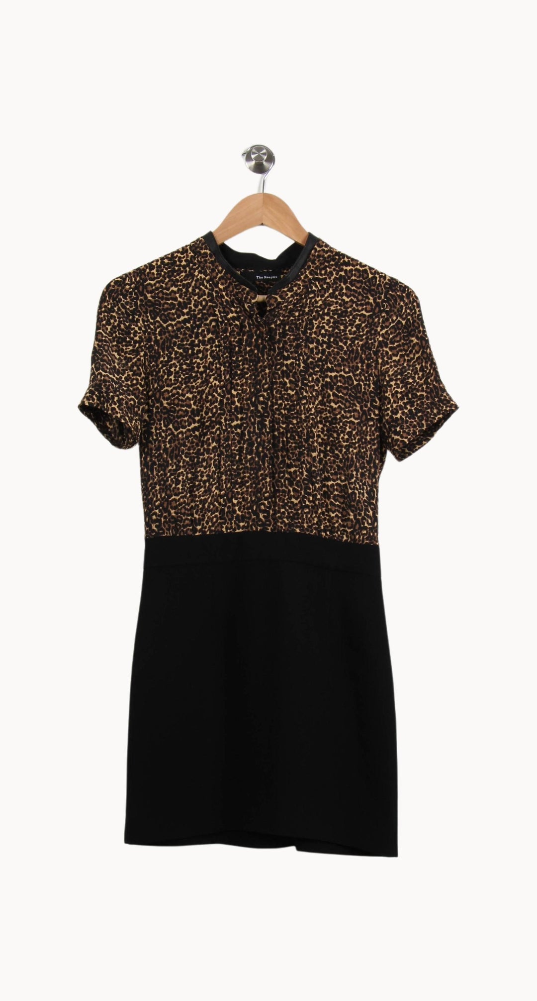 Robe Courte Noire et Léopard - Taille S/36 de la marque The Kooples | PARAD39510 - Vendu par Paradigme - Image 2