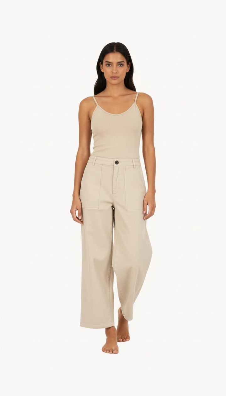 Pantalon Large Beige - Taille M/38