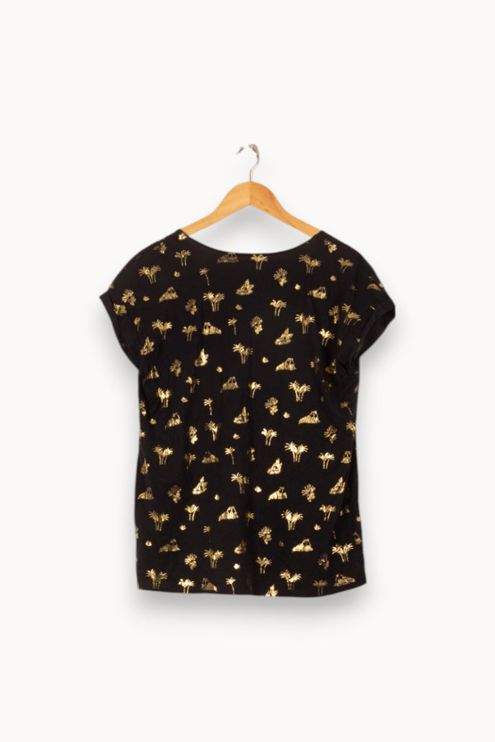 Blouse Noire et Dorée - Taille L/40 de la marque Des petits hauts | PARAD39543 - Vendu par Paradigme - Image 4