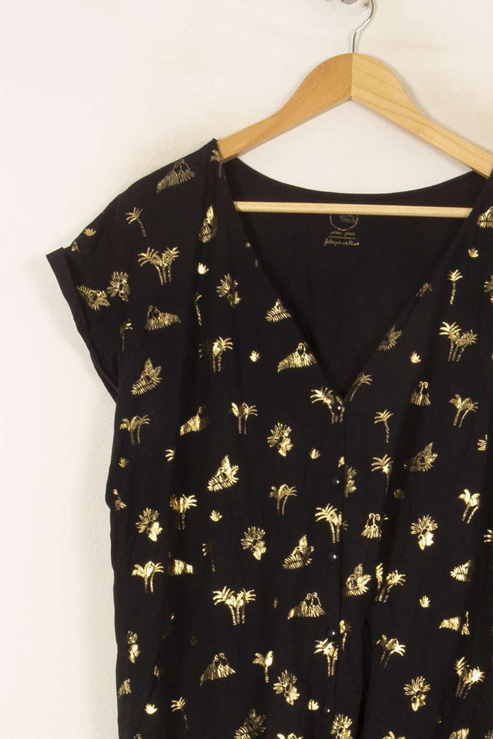 Blouse Noire et Dorée - Taille L/40 de la marque Des petits hauts | PARAD39543 - Vendu par Paradigme - Image 3