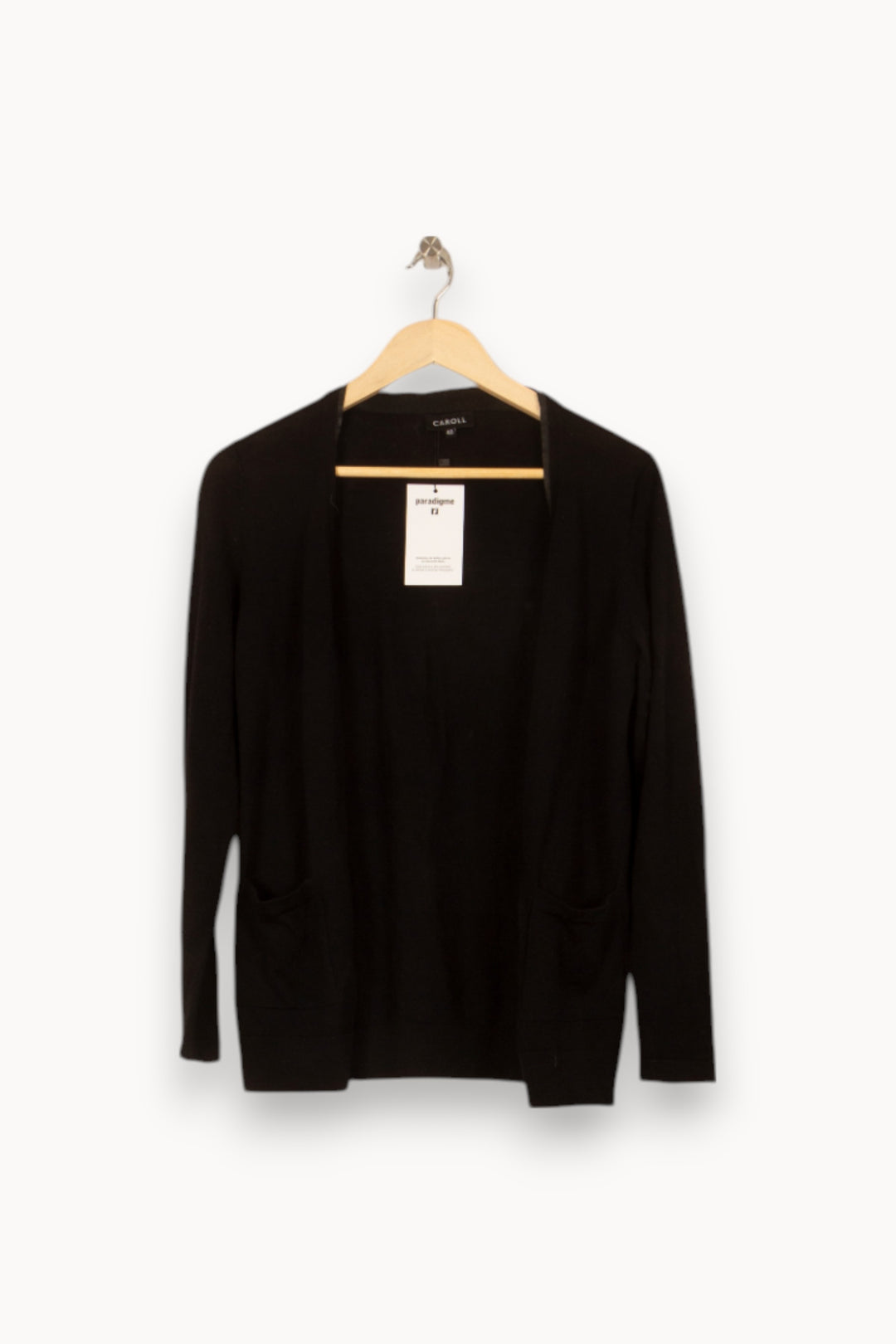 Cardigan Noir - Taille L/40 de la marque Caroll | PARAD39544 - Vendu par Paradigme - Image 2