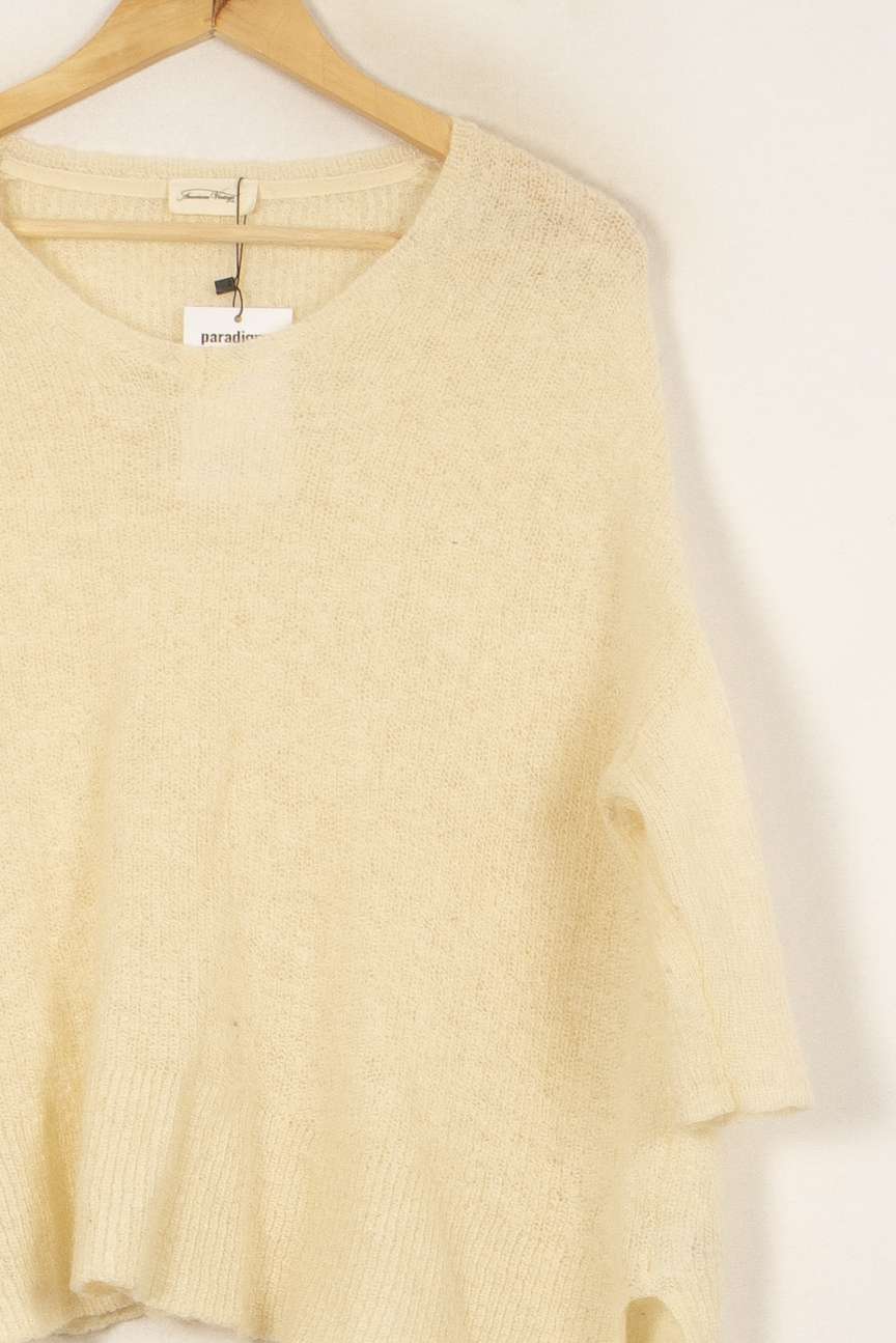 Pull Blanc - Taille XS/34 de la marque American Vintage | PARAD39546 - Vendu par Paradigme - Image 3