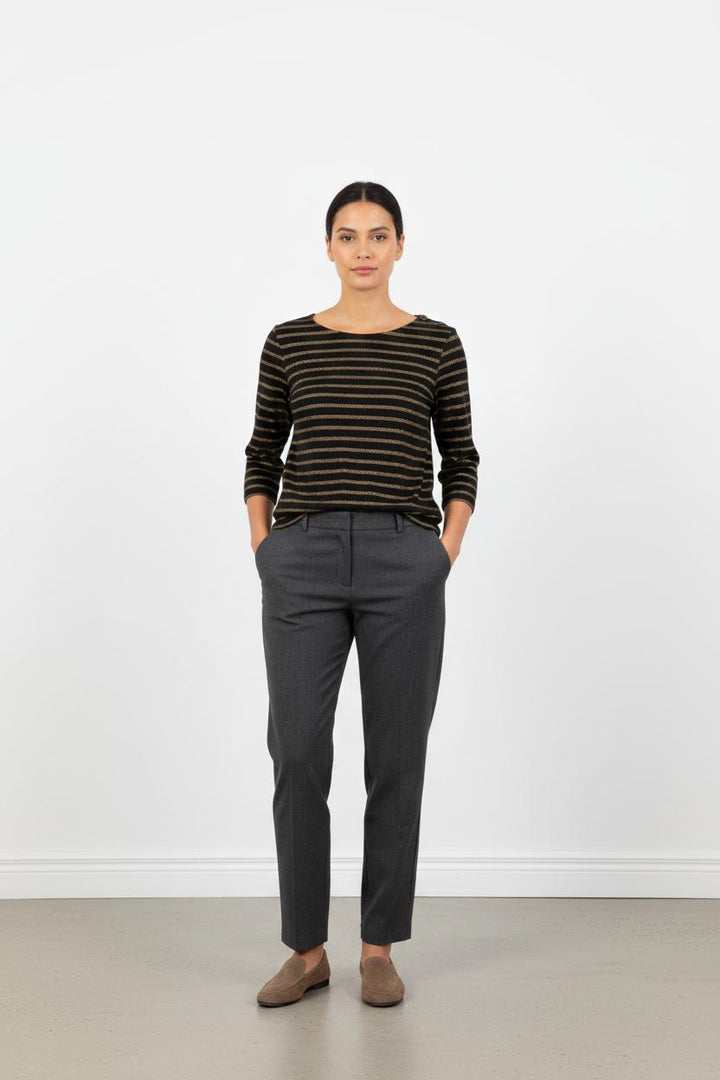 Marinière Noir et Doré - Taille L/40