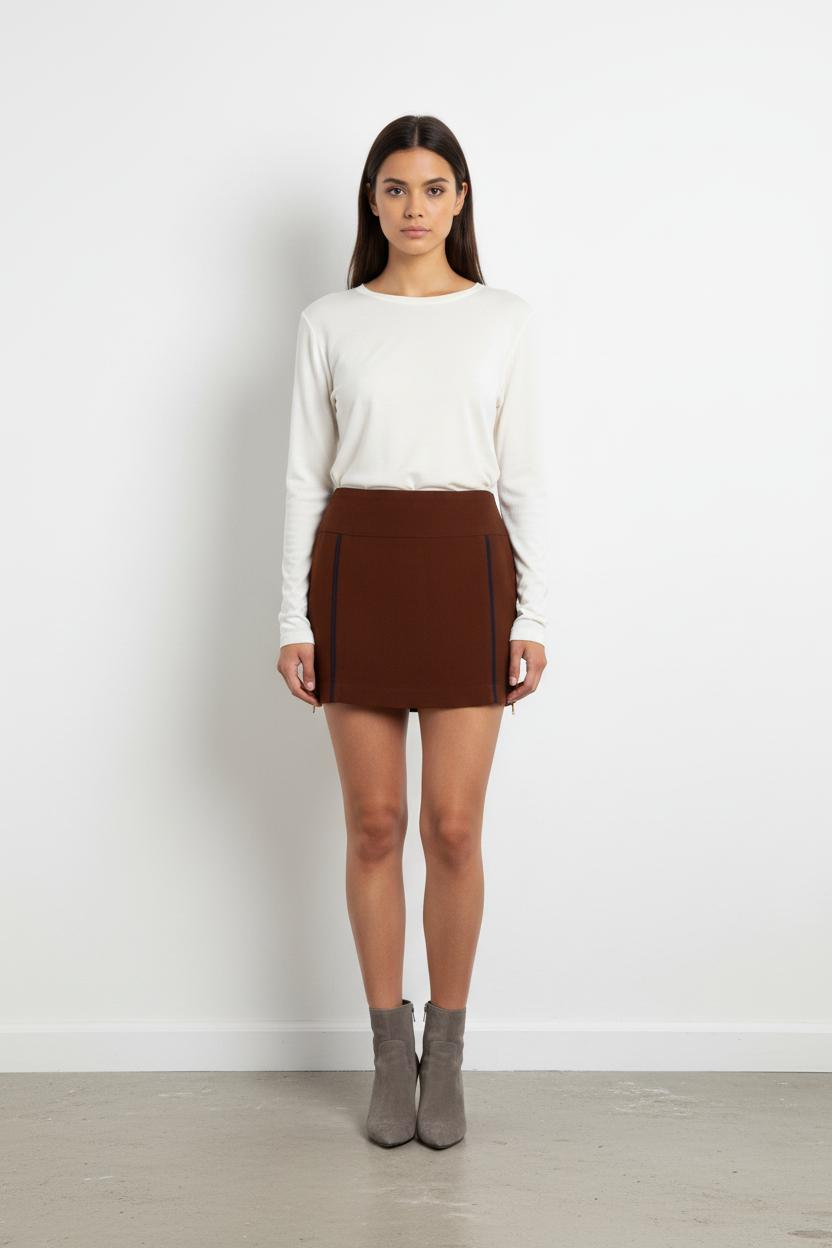 Jupe Courte Marron - Taille M/38