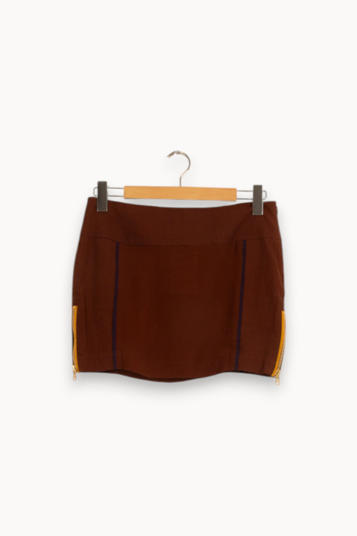 Jupe Courte Marron - Taille M/38 de la marque Heimstone | PARAD39565 - Vendu par Paradigme - Image 2