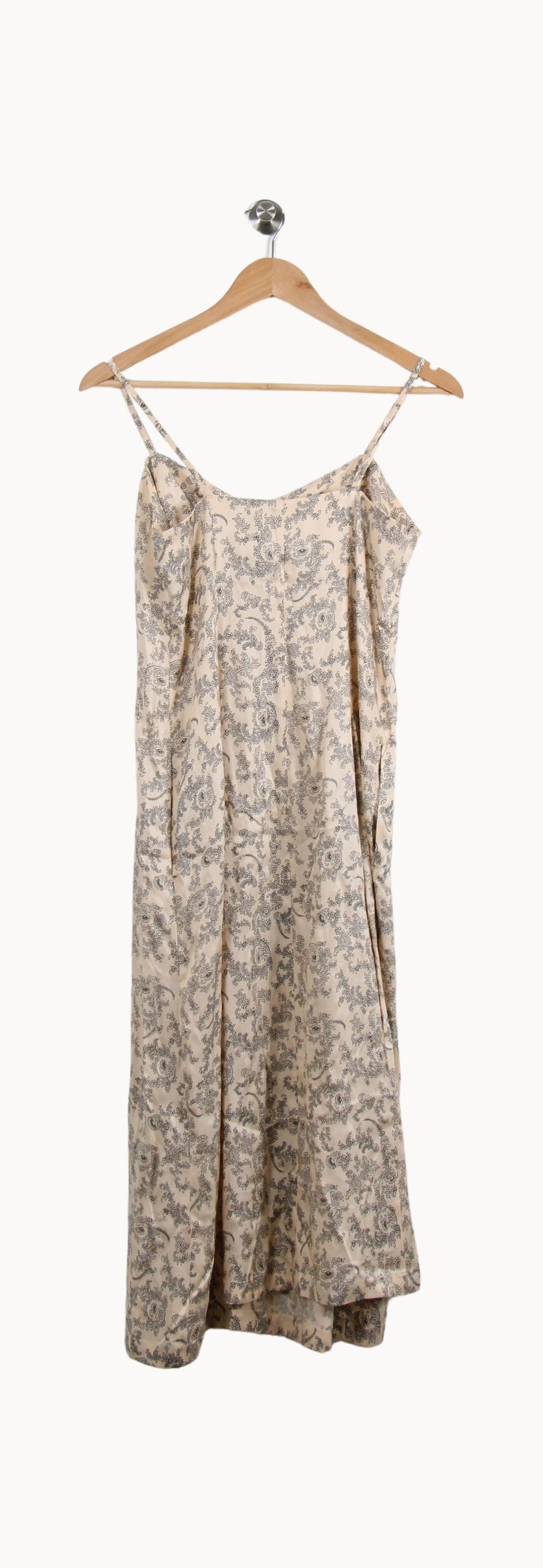 Robe Longue Beige et Noire - Taille S/36 de la marque Comptoir des Cotonniers | PARAD39569 - Vendu par Paradigme - Image 4