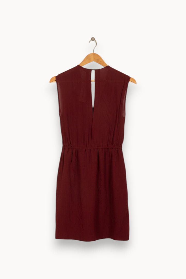 Robe Courte Bordeaux - Taille S/36 de la marque Sandro | PARAD39573 - Vendu par Paradigme - Image 4