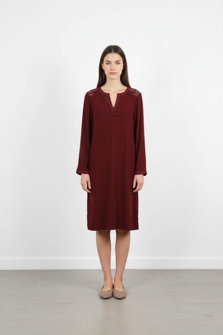 Robe Mi-Longue Bordeaux - Taille S/36