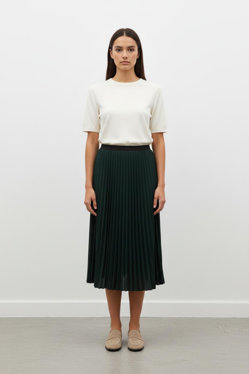 Jupe Plissée Verte - Taille S/36