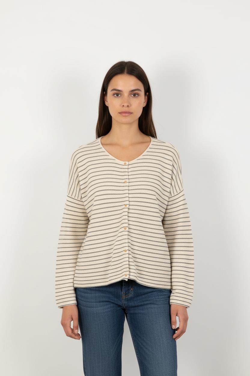 Cardigan Blanc et Noir - Taille M/38