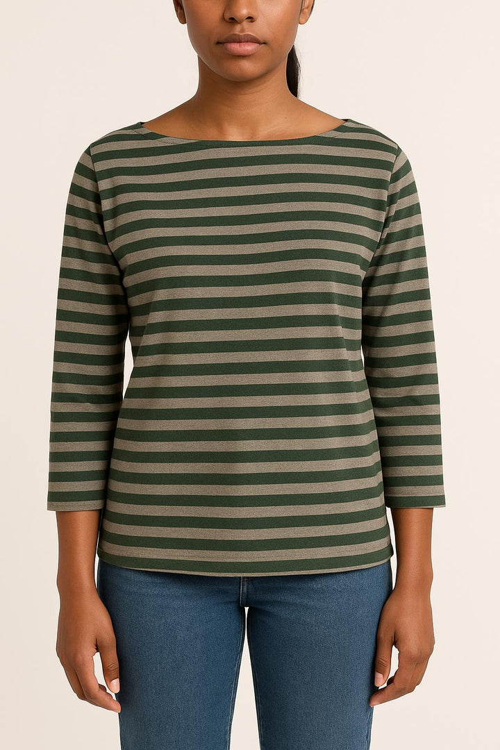 Marinière Verte et Grise - Taille M/38 de la marque Comptoir des Cotonniers | PARAD39584 - Vendu par Paradigme - Image 1