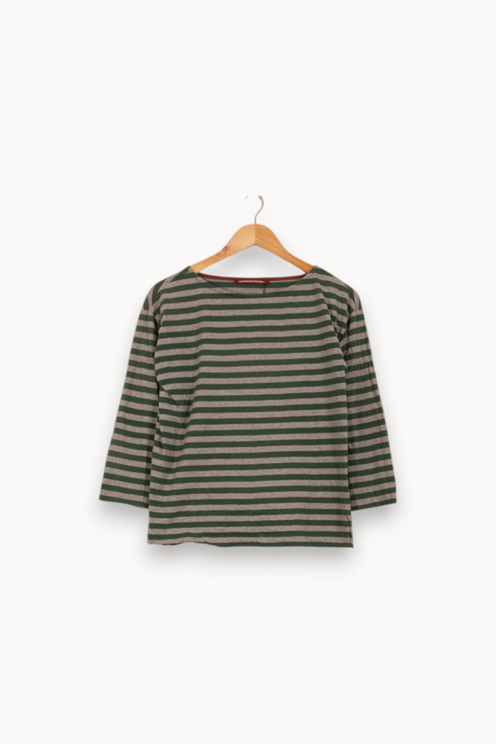 Marinière Verte et Grise - Taille M/38 de la marque Comptoir des Cotonniers | PARAD39584 - Vendu par Paradigme - Image 2