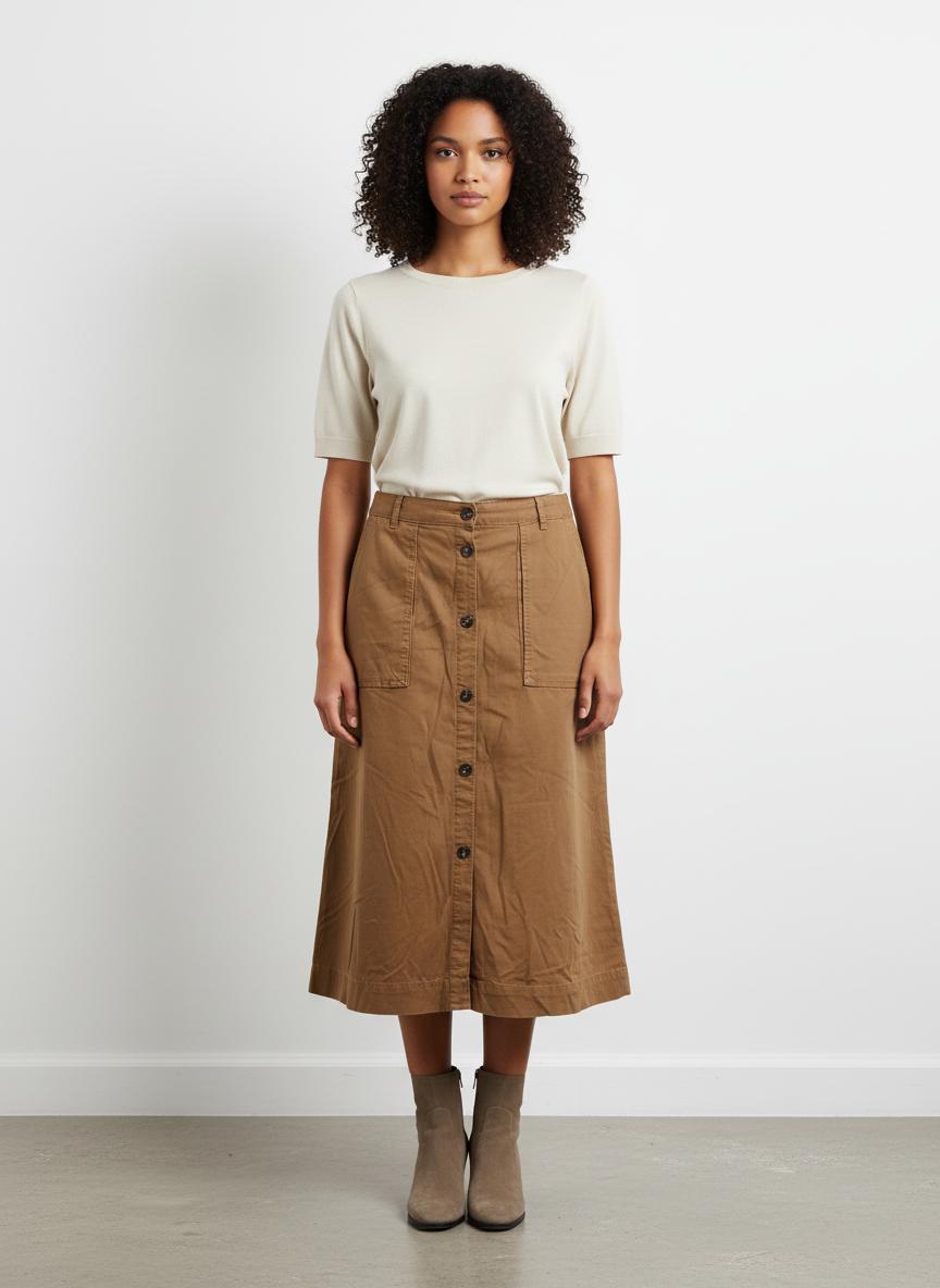 Jupe Longue Marron - Taille M/38