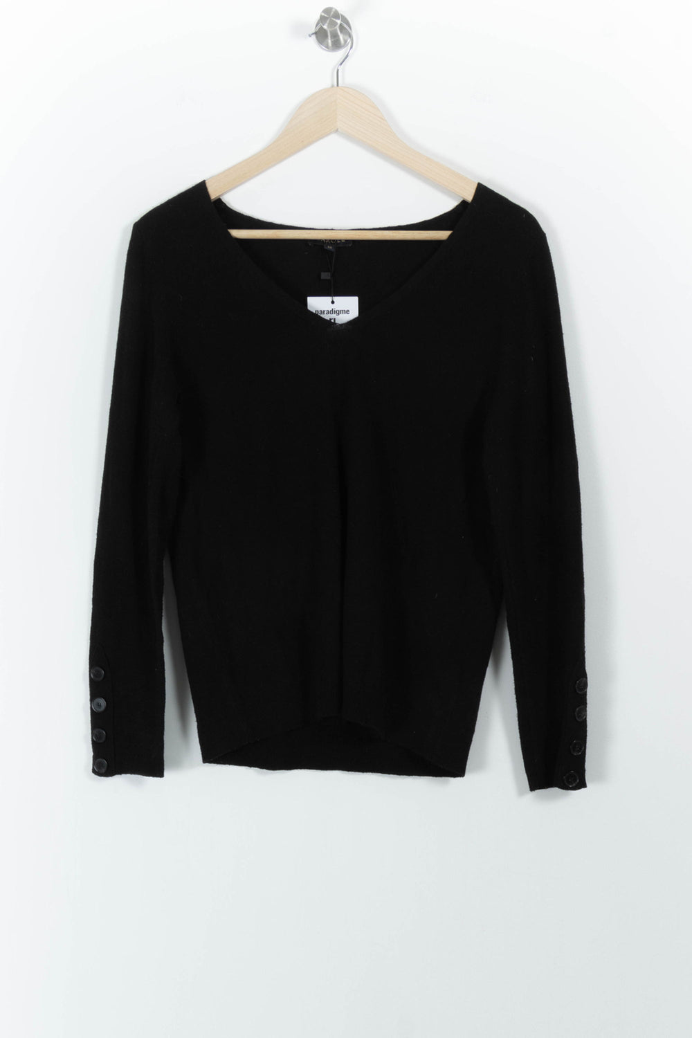 Pull Noir - Taille M/38 de la marque Caroll | PARAD39603 - Vendu par Paradigme - Image 2