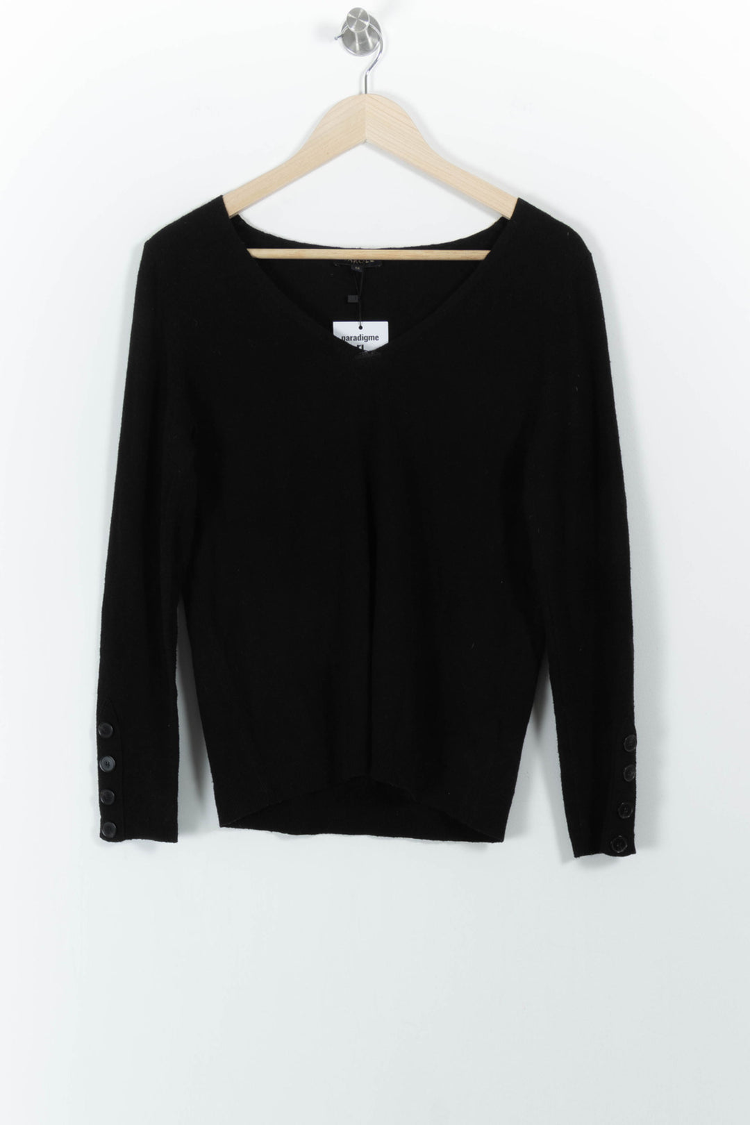 Pull Noir - Taille M/38 de la marque Caroll | PARAD39603 - Vendu par Paradigme - Image 2