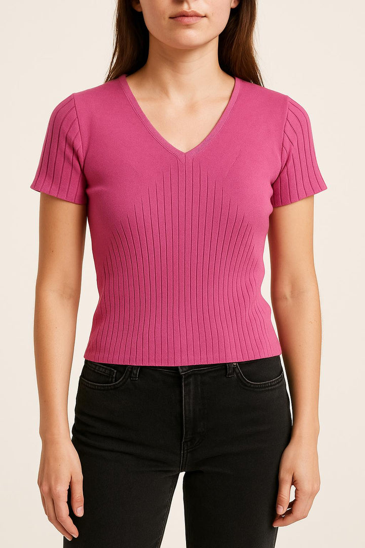 Pull Rose - Taille XS/34 de la marque Maison 123 | PARAD39607 - Vendu par Paradigme - Image 1