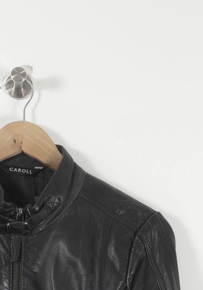 Blouson Noir - Taille S/36 de la marque Caroll | PARAD39634 - Vendu par Paradigme - Image 3