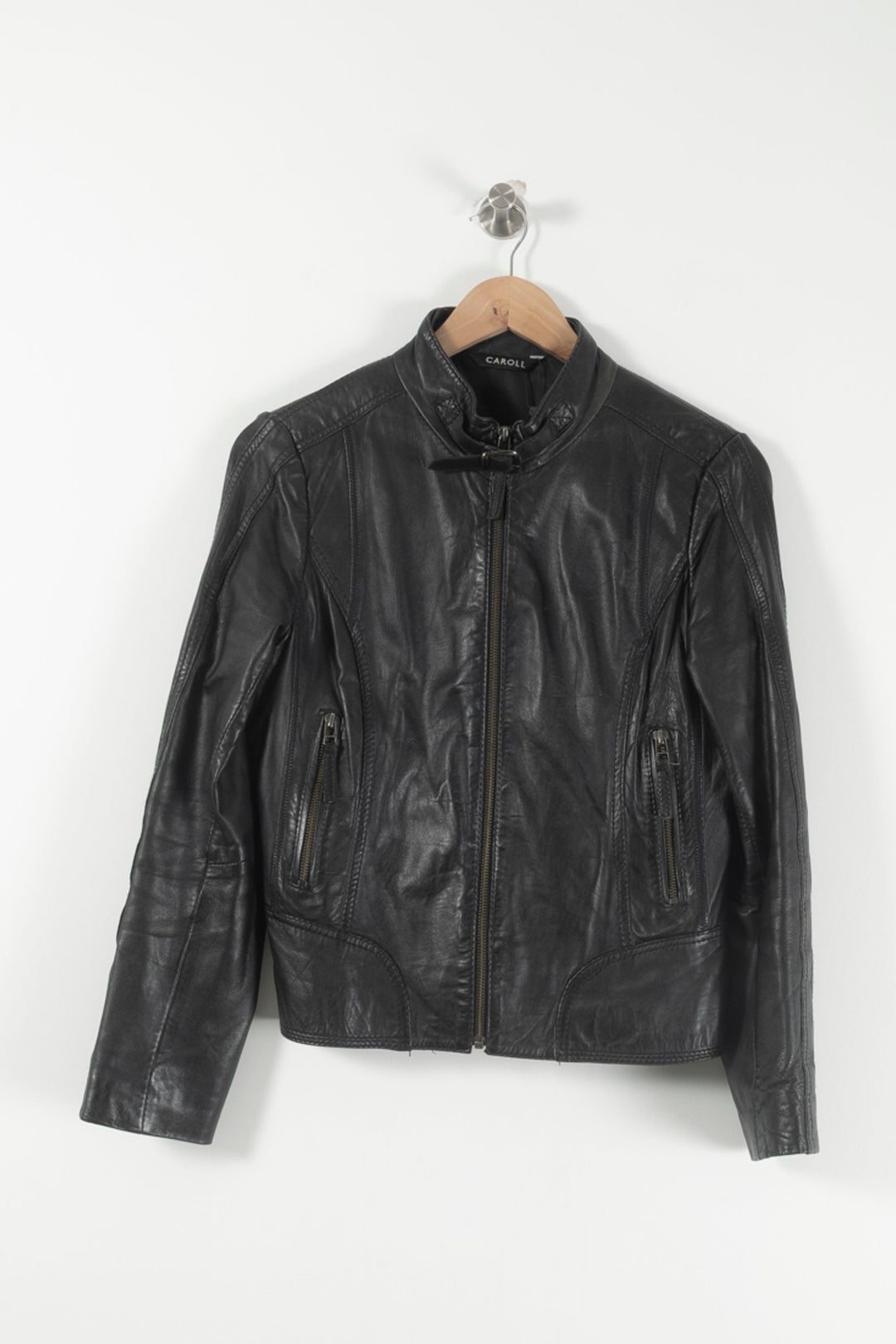 Blouson Noir - Taille S/36 de la marque Caroll | PARAD39634 - Vendu par Paradigme - Image 2
