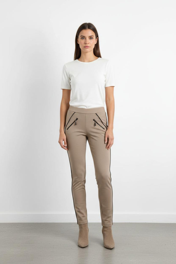 Pantalon Slim Beige et Noir - Taille S/36