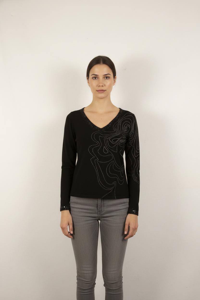 Pull Noir - Taille XS/34