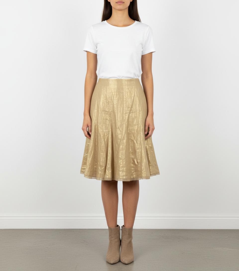 Jupe Évasée Or - Taille S/36