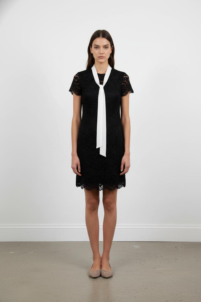 Robe Courte Noire et Blanche - Taille XS/34