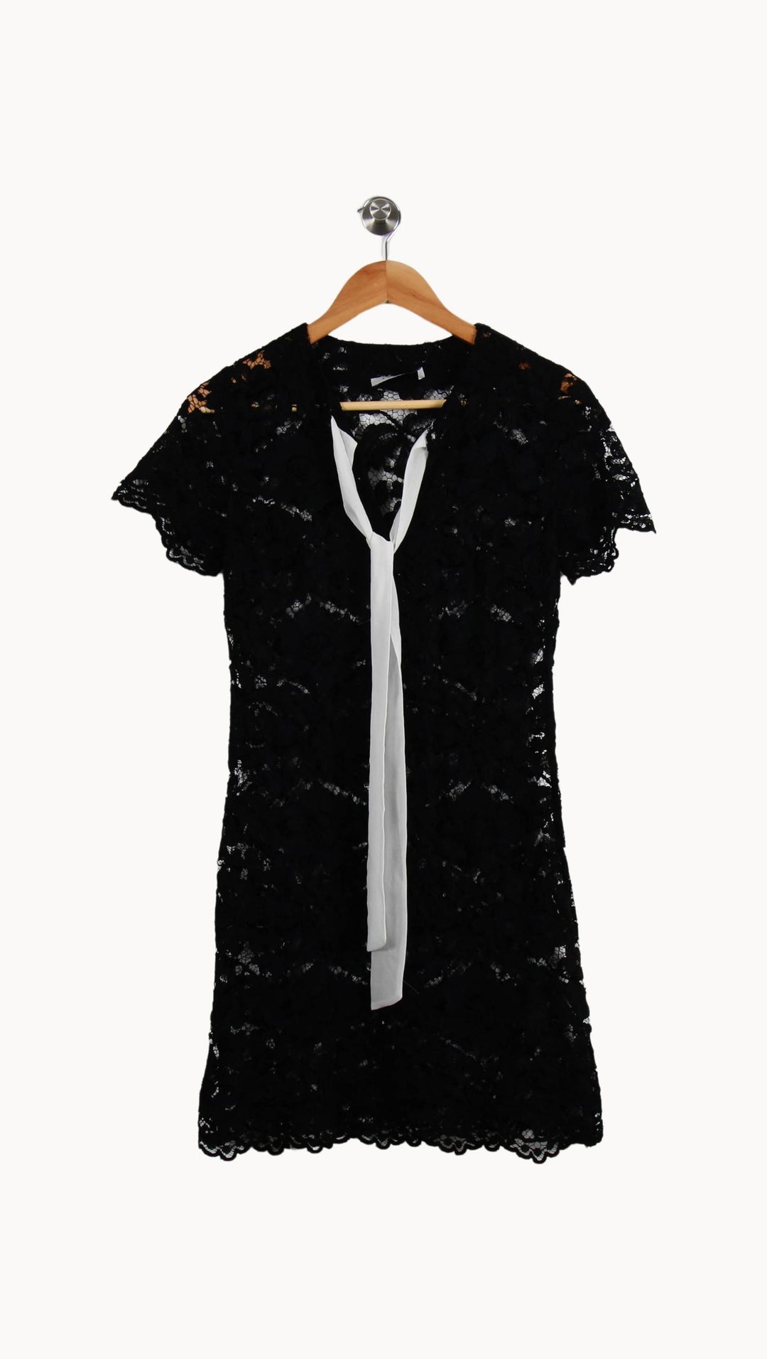 Robe Courte Noire et Blanche - Taille XS/34 de la marque Sandro | PARAD39699 - Vendu par Paradigme - Image 2