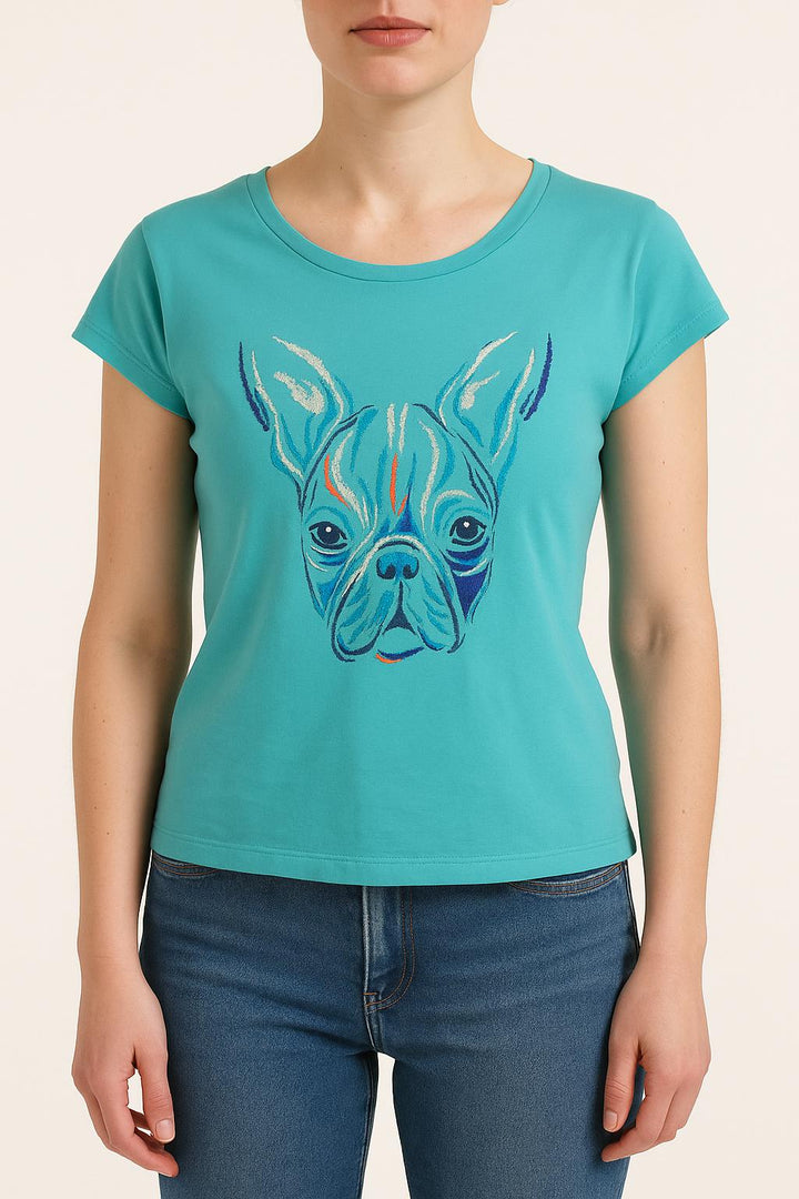 T-shirt Bleu - Taille XS/34 de la marque Comptoir des Cotonniers | PARAD39708 - Vendu par Paradigme - Image 1