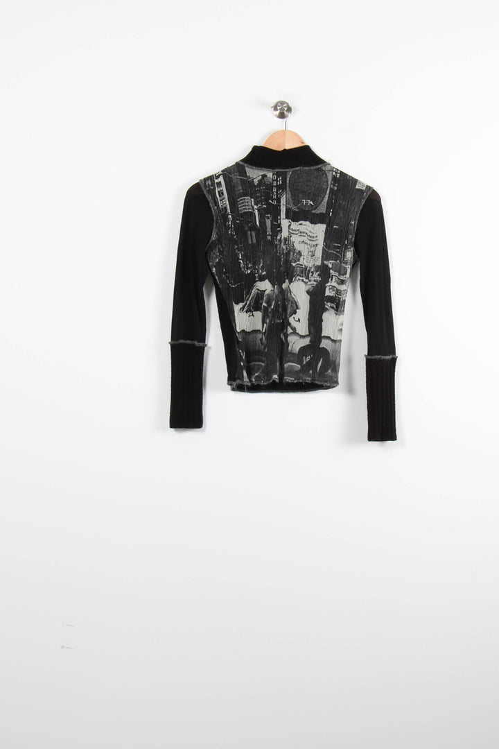 Pull Noir et Gris - Taille XS/34 de la marque Maison 123 | PARAD39719 - Vendu par Paradigme - Image 2