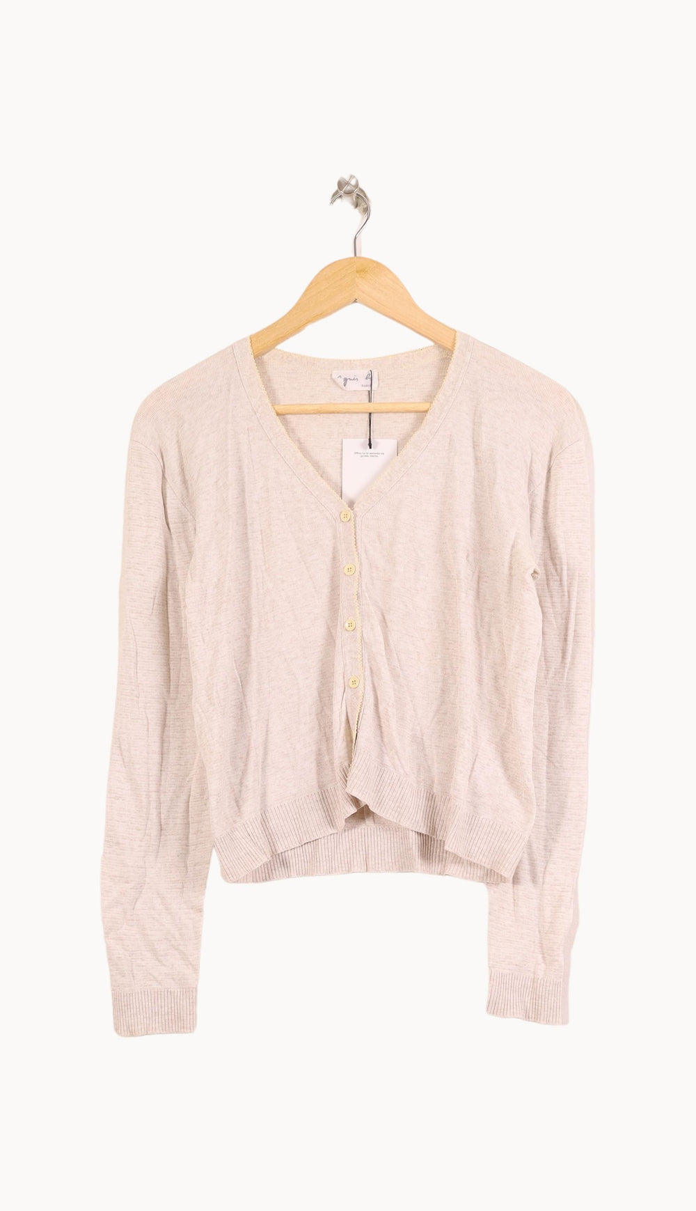 Cardigan Blanc - Taille M/38 de la marque Agnès b. | PARAD39743 - Vendu par Paradigme - Image 2