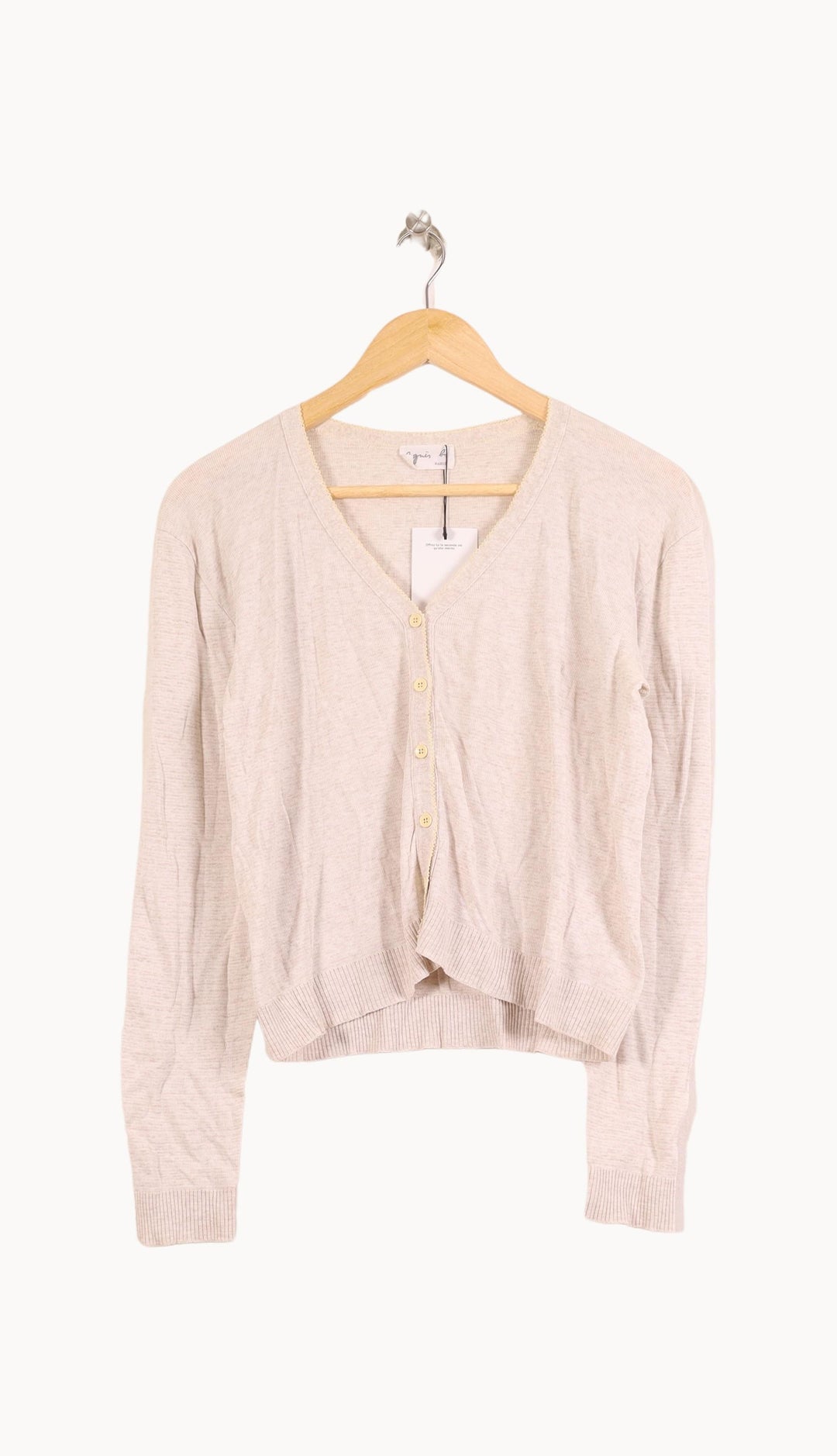 Cardigan Blanc - Taille M/38 de la marque Agnès b. | PARAD39743 - Vendu par Paradigme - Image 2