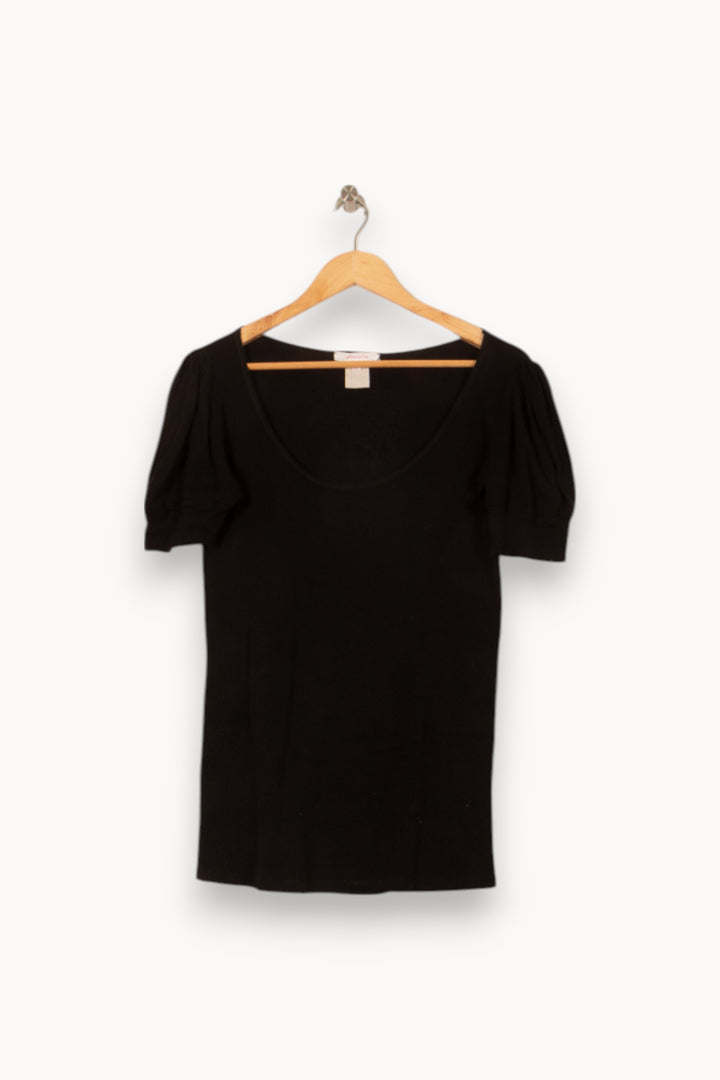 T-shirt Noir - Taille L/40 de la marque Vanessa Bruno | PARAD39748 - Vendu par Paradigme - Image 2