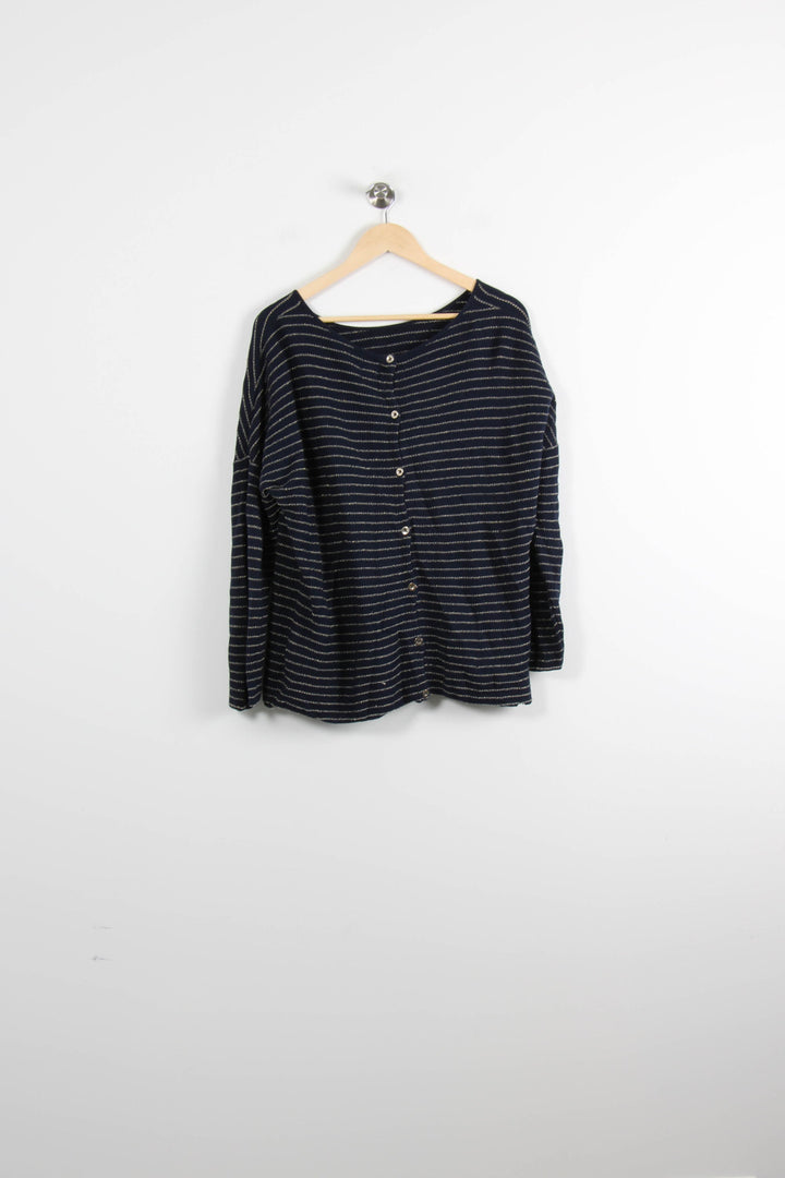 Pull Bleu à Rayures - Taille M/38 de la marque Des petits hauts | PARAD39769 - Vendu par Paradigme - Image 4