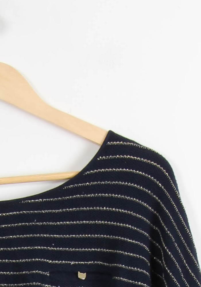Pull Bleu à Rayures - Taille M/38 de la marque Des petits hauts | PARAD39769 - Vendu par Paradigme - Image 3