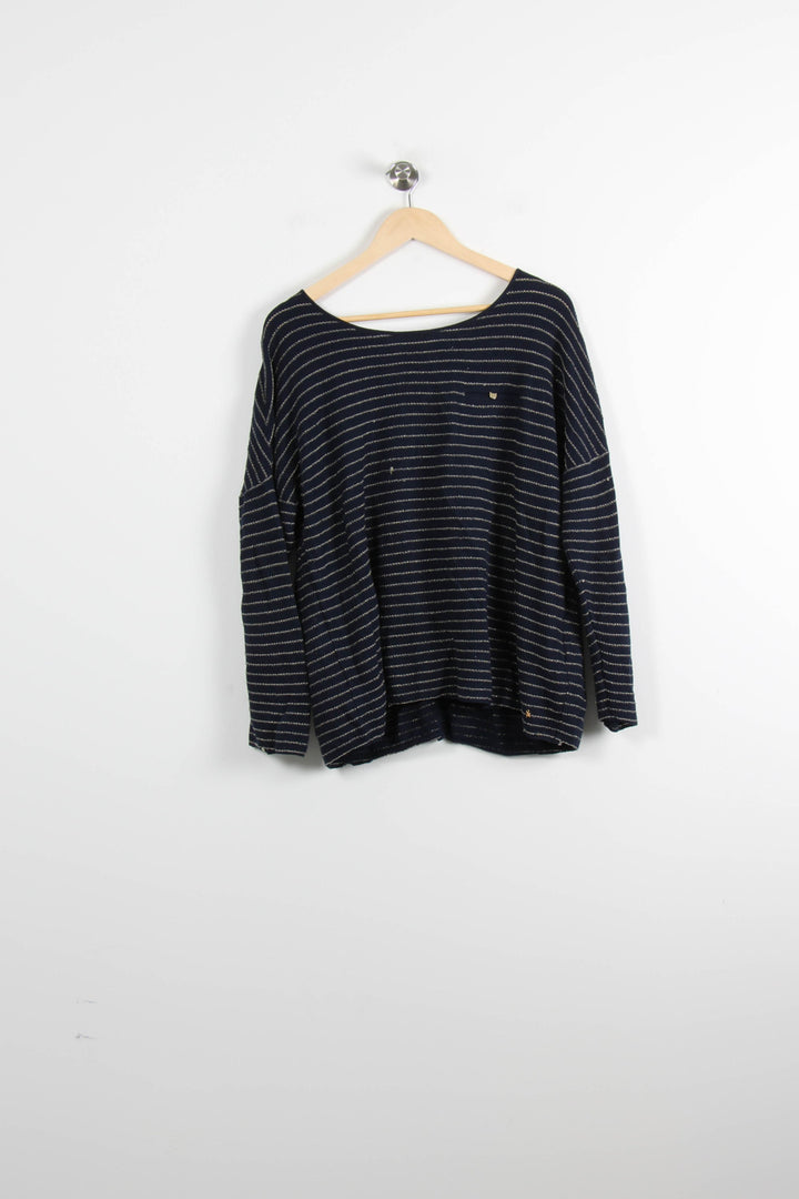 Pull Bleu à Rayures - Taille M/38 de la marque Des petits hauts | PARAD39769 - Vendu par Paradigme - Image 2