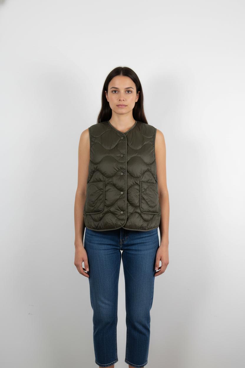 Doudoune Sans Manches Verte - Taille L/40