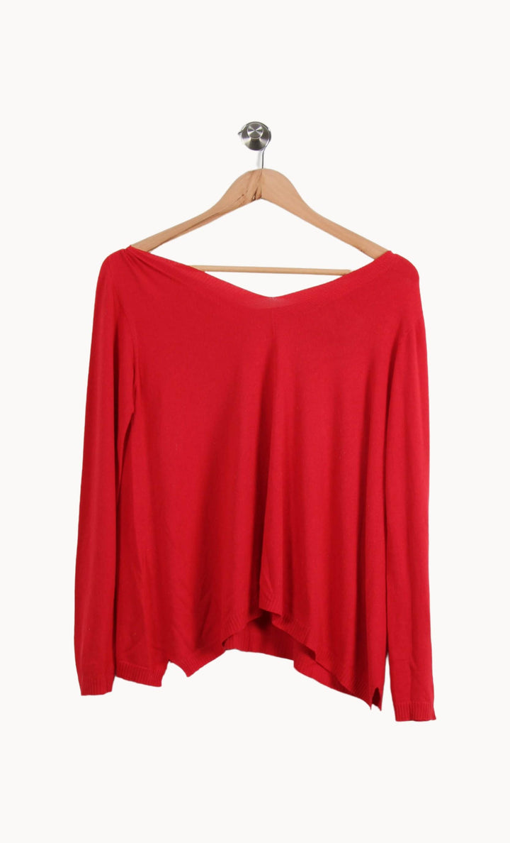 Pull Rouge - Taille S/36 de la marque La Fée Maraboutée | PARAD39793 - Vendu par Paradigme - Image 2