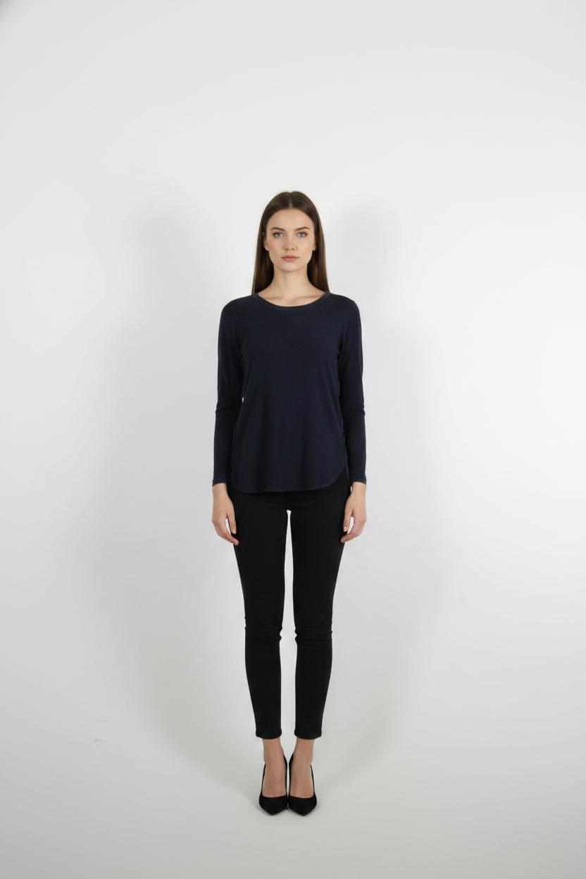 Tee-shirt Manches Longues Bleu - Taille M/38