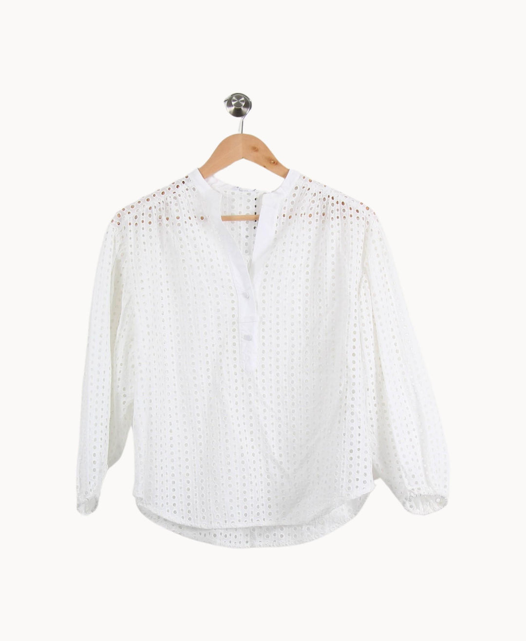 Blouse Brodée Blanche - Taille XS/34 de la marque Claudie Pierlot | PARAD39797 - Vendu par Paradigme - Image 2