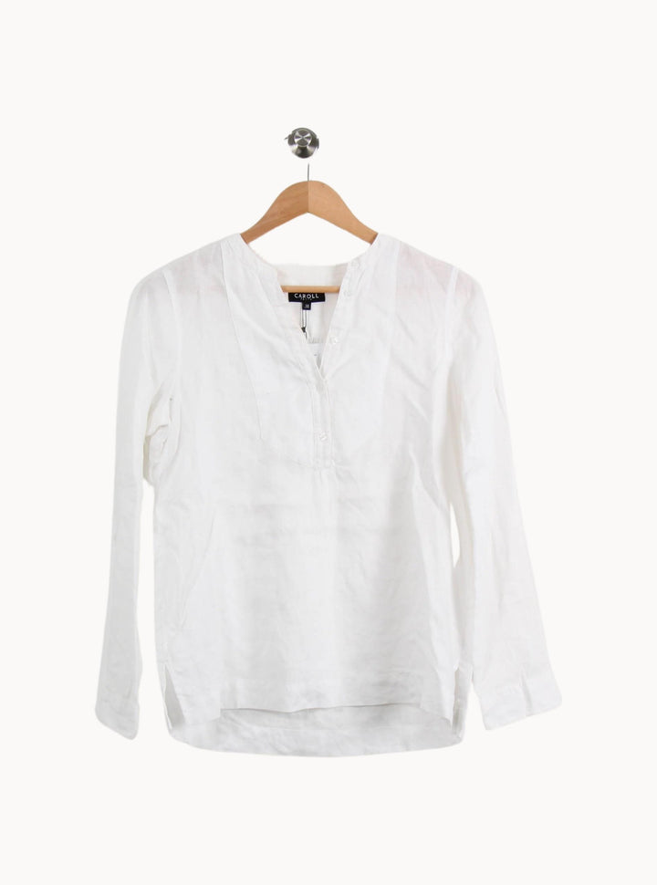 Blouse Blanche - Taille M/38 de la marque Caroll | PARAD39798 - Vendu par Paradigme - Image 2