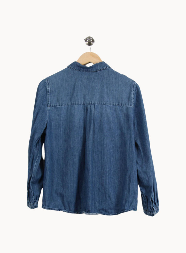 Chemise en Jean Bleue - Taille XL/42 de la marque Caroll | PARAD39802 - Vendu par Paradigme - Image 4