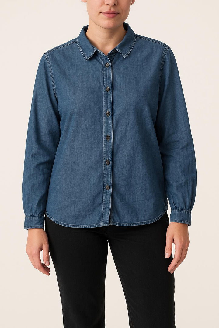Chemise en Jean Bleue - Taille XL/42 de la marque Caroll | PARAD39802 - Vendu par Paradigme - Image 1