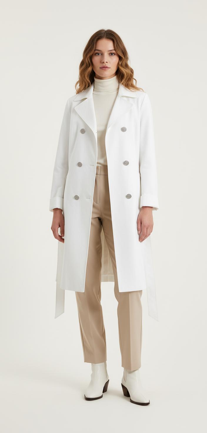 Trench Blanc - Taille XXL/44 de la marque Marina Rinaldi | PARAD39825 - Vendu par Paradigme - Image 1