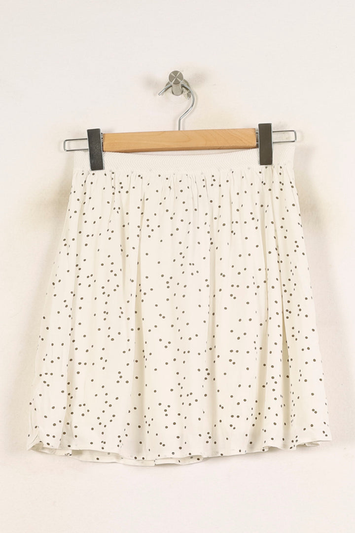 Jupe Plissée Blanche à Pois Noirs - Taille S/36 de la marque Marie Sixtine | PARAD39864 - Vendu par Paradigme - Image 4
