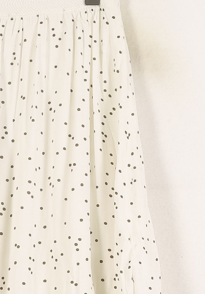 Jupe Plissée Blanche à Pois Noirs - Taille S/36 de la marque Marie Sixtine | PARAD39864 - Vendu par Paradigme - Image 3
