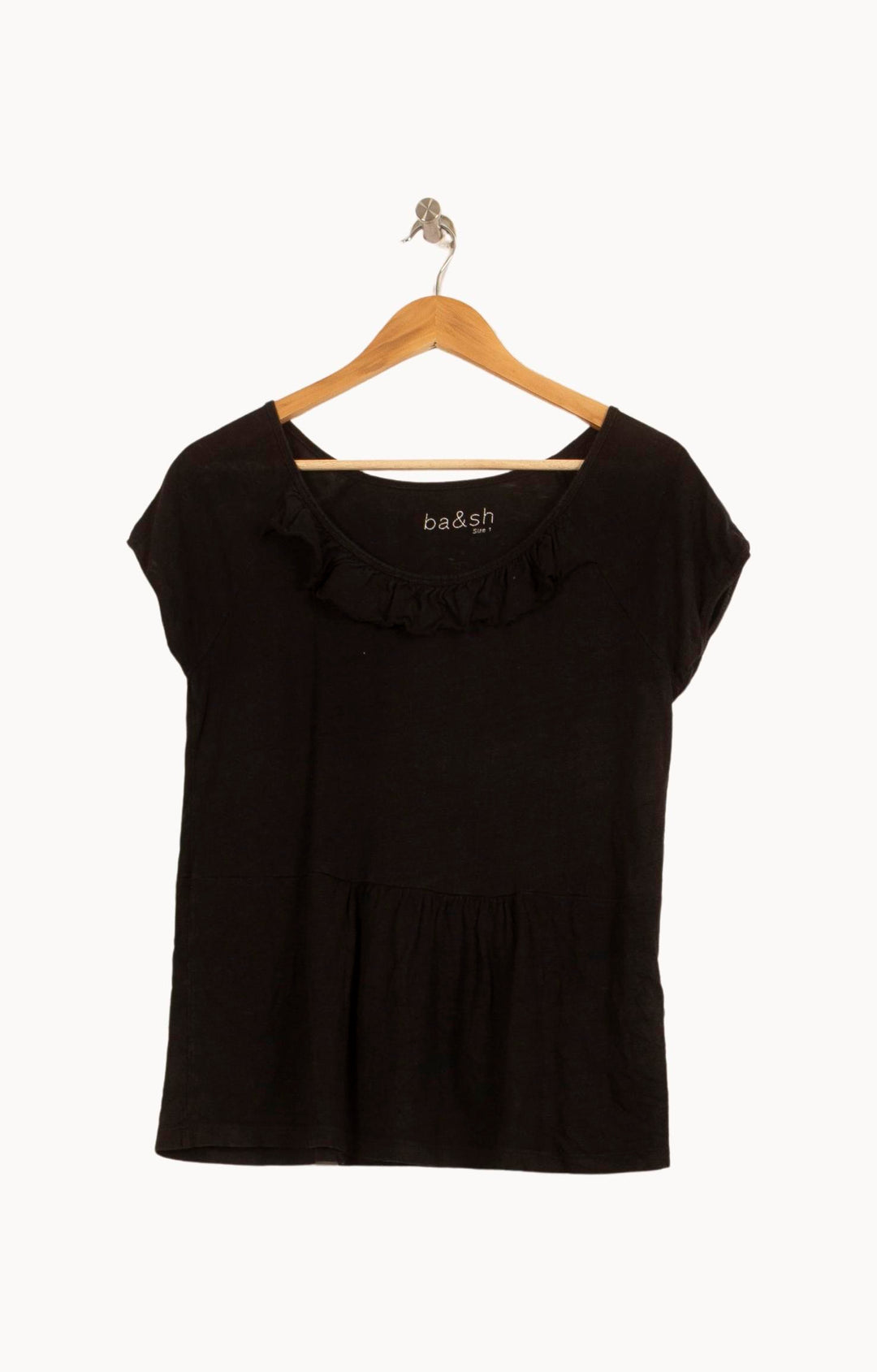 Blouse Noire - Taille S/36 de la marque ba&sh | PARAD39865 - Vendu par Paradigme - Image 2