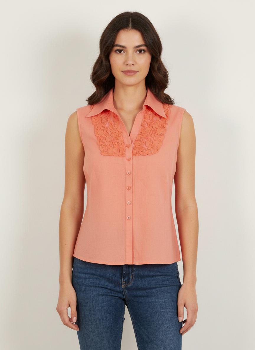 Blouse Orange - Taille S/36